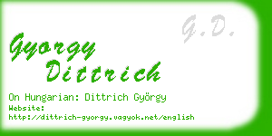 gyorgy dittrich business card
