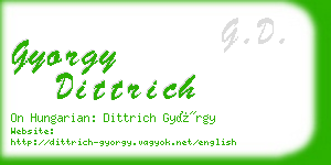 gyorgy dittrich business card